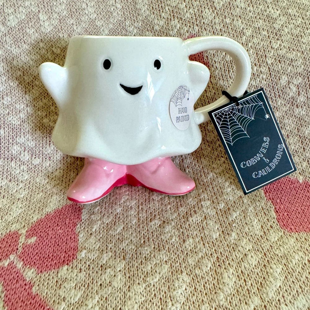 Viral TikTok HTF Ghost with Cowgirl Boots Halloween Mug by Cobwebs and Cauldrons